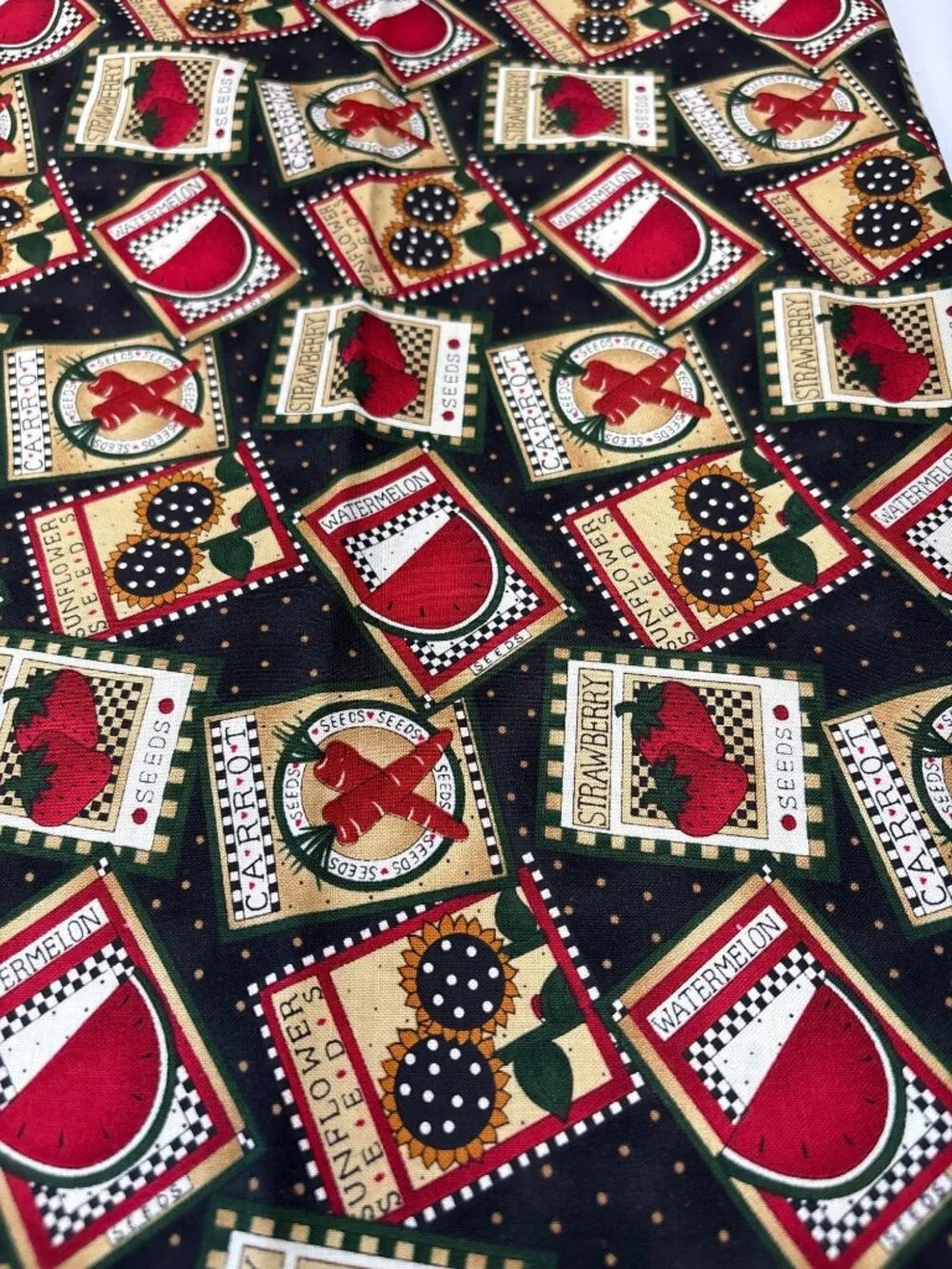 Debbie Mumm Seed Packet Quilting Cotton Fabric 1/2 yard x 44